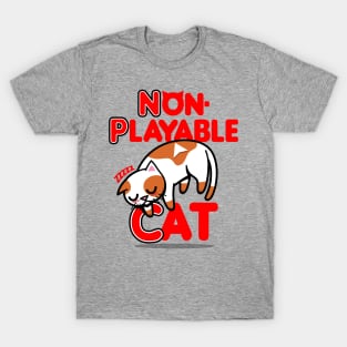 Cute Kawaii Funny NPC Meme Cat Gaming Inspired Gift For Gamers And Cat Lovers T-Shirt